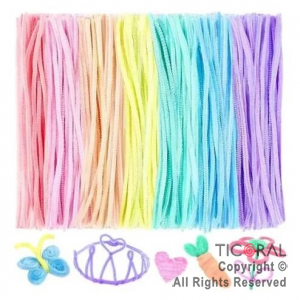 LIMPIA PIPAS MULTICOLOR 30 CM X 100 UNIDADES
